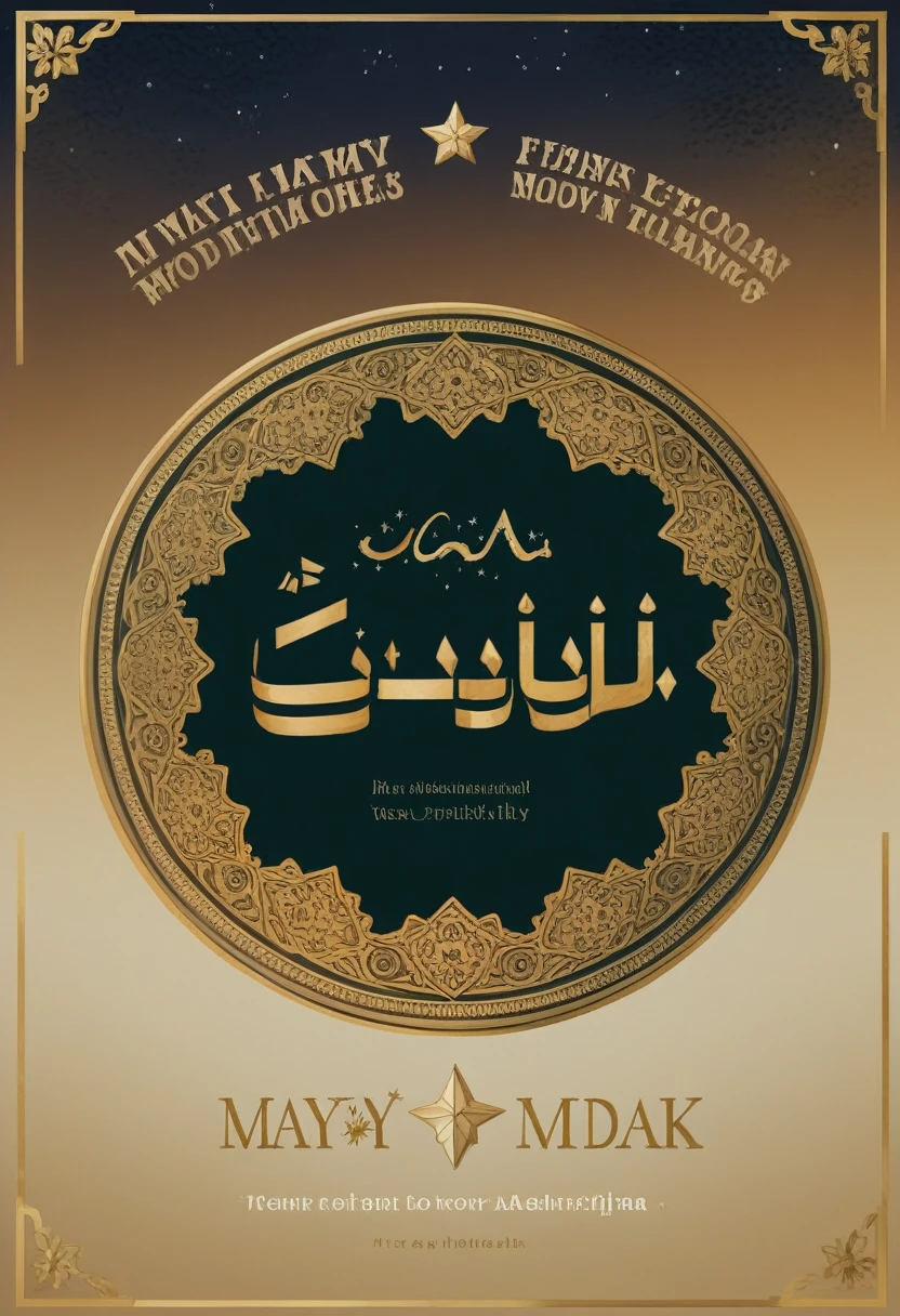 May Allah accept from us and youGenerate a digital 3D text image with the following specifications:
- Text: "Eid ul azha 2k24" in a stylish font and prominent size.
- Additional text: "May Allah accept from us and you," "taqabbalallahu minna wa minkum "in a smaller font, placed below "Eid Mubarak".
- Style: Festive and celebratory, suitable for Eid greetings.
- Background: Vibrant colors or an Eid-themed background.
- Additional elements: Decorative elements such as stars, moons, or floral patterns to enhance the festive feel.
- Greetings: Add blessings greetings such as "May this Eid bring you joy, peace, and prosperity" around the main text., painting, poster, illustration, 3d render, typography