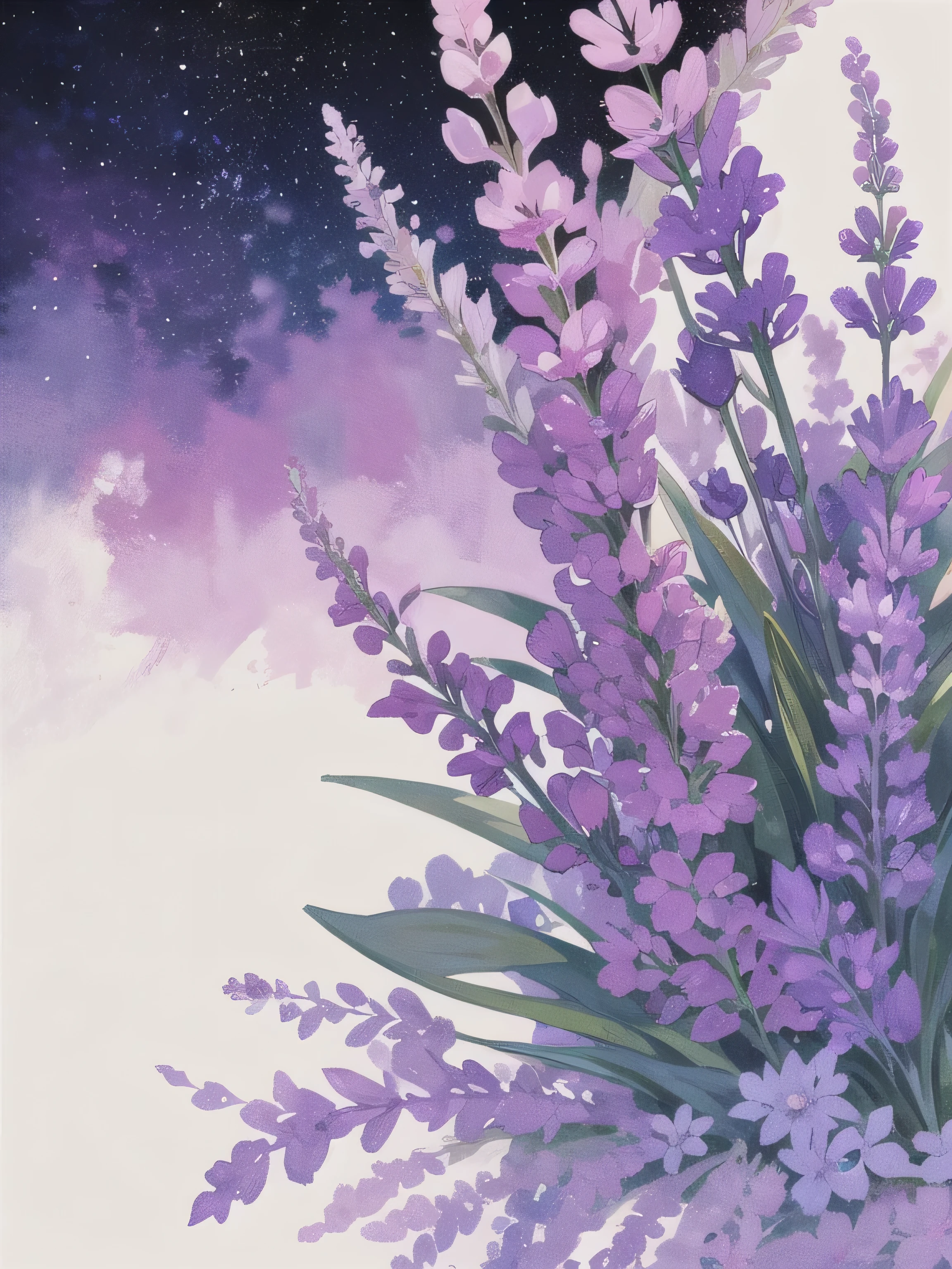 poster design,White Space,Lavender,watercolor
