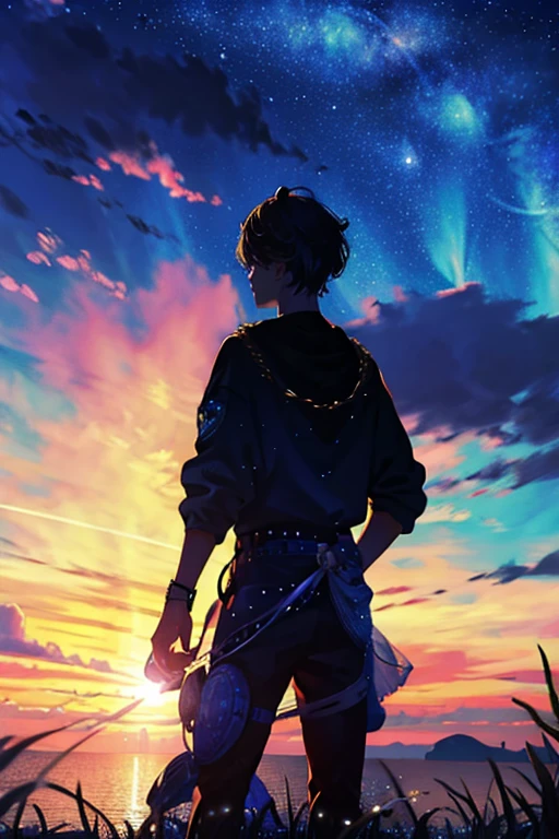 male，Starry Sky，Aquarius