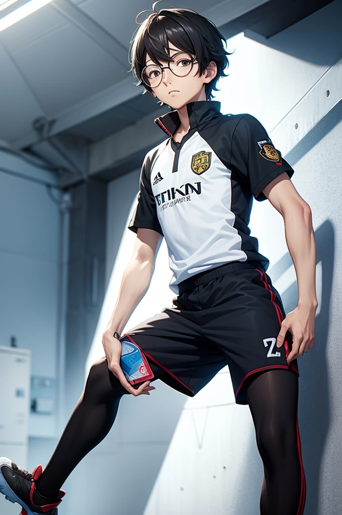 Ren Amamiya Persona,menino anime,soccer uniform , eyeglass