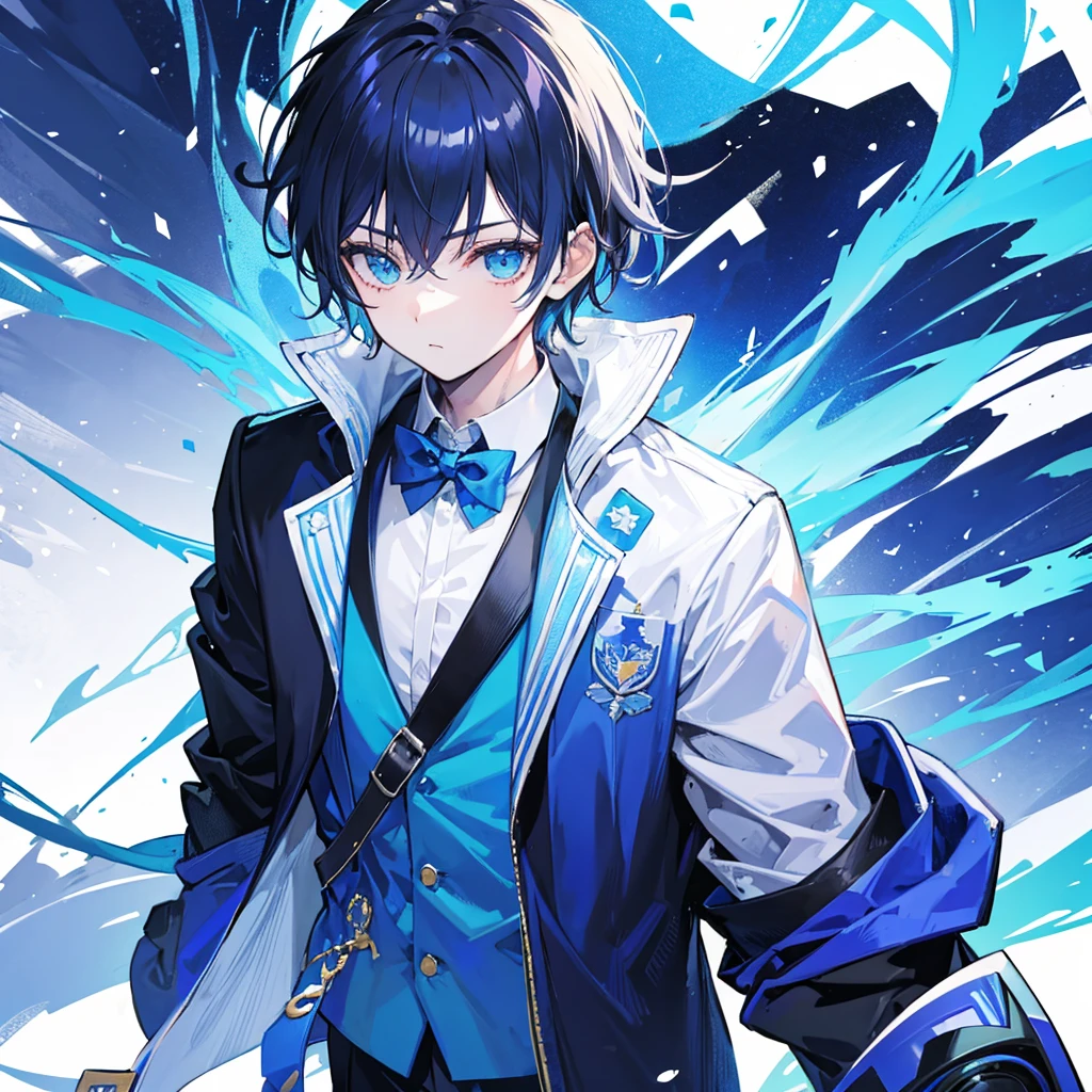Cool boy in blue
