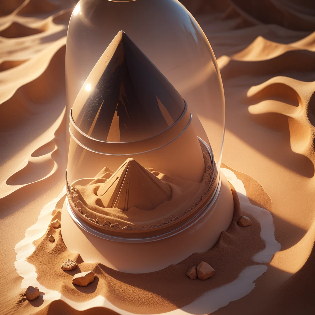 Imagine an ancient hourglass slowly releasing sand, symbolizing the end of time. and in the background, there is a beautiful realistic image of Jesus Christ, radiating love and compassion