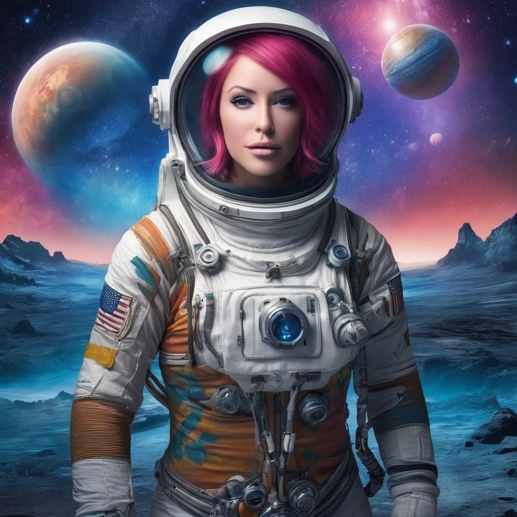 "Laurence Bedard, a fearless astronaut with a love for body art, embarks on a perilous journey to explore a distant exoplanet, encountering alien lifeforms and ancient ruins."