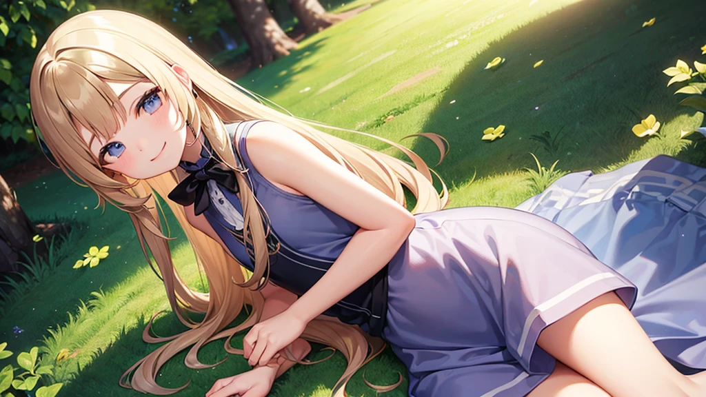 innocent smile long hair