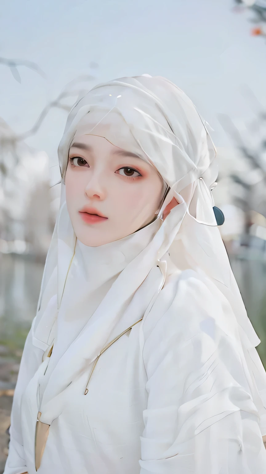 masterpiece, top-quality, 8K, absurderes, a beauty girl, (full body shot), kawaii, outdoor, (fullnude:1.5), wearing pasmina hijab, hijab, A slender, No makeup, bukkake, Near and far law, depth of fields, A hyper-realistic, hight resolution, a picture, foco nítido, nffsw, face lights, 动态照明, Highest detail, Extreme details、ultra-detailliert、detaile、authentic skin、delicated facial features、Easy Negative