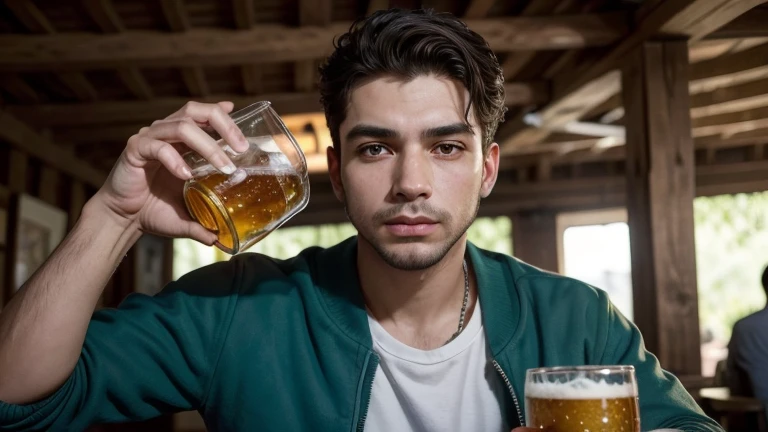 boy drinking zacapa rum from the bottle