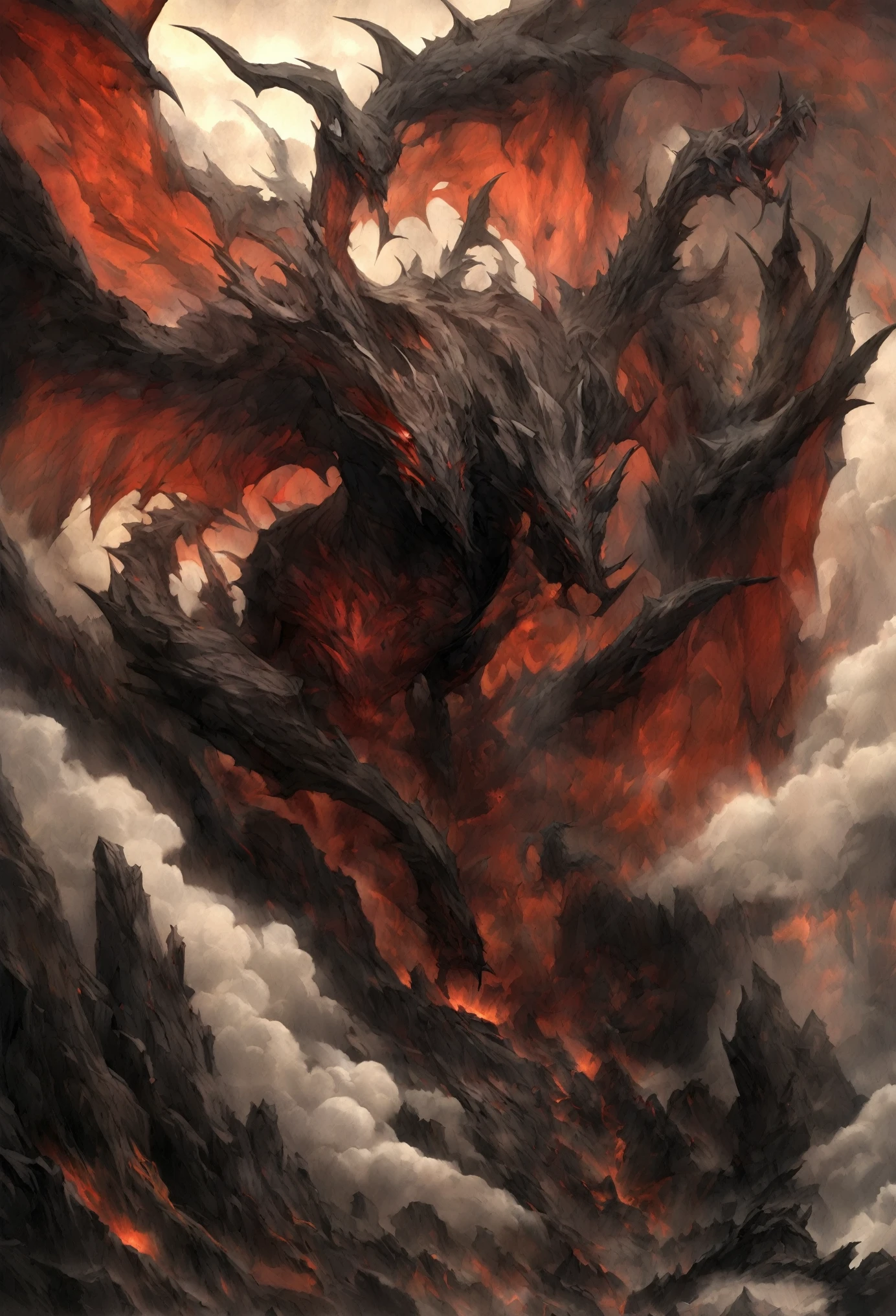 Capture the essence of eternal chaos and impending doom in this masterful graphite rendering by the renowned artist. "Inferno's Majesty: The Malevolent Dragon" is a visual symphony of darkness and despair, a haunting portrayal of a world on the brink of destruction.

The heart of the composition is the malevolent dragon, a creature of unfathomable power and malevolence. Its sinewy body coils like a stormy tempest, every graphite stroke emphasizing its strength and dominance. The dragon's eyes burn with an otherworldly fire, a sinister glow that pierces the very soul of those who dare to meet its gaze. Its teeth, sharp as obsidian blades, drip with a venomous anticipation.

As the dragon rears back, its colossal wings unfurl like the tattered remnants of a fallen kingdom, casting an ominous shadow over the scorched earth below. The skies are choked with smoke and ash, a testament to the devastation that follows in its wake.

But amidst the chaos, a once-mighty citadel stands, now a crumbling bastion of resistance against the dragon's reign of terror. Flames lick at its walls, devouring the grandeur that once defined this majestic fortress. The juxtaposition of the dragon's menacing presence and the fragile beauty of the burning citadel serves as a poignant reminder of the fragility of power and the inevitable march of time.

The artist's meticulous use of graphite allows for a stunning interplay of light and shadow, lending depth and texture to every stroke. The viewer is transported to a realm where fear and awe collide, where the sinister dance of the dragon and the flames is frozen in an eternal moment of chaos.

"Inferno's Majesty: The Malevolent Dragon" is more than a mere artwork; it is an experience that beckons the audience to contemplate the eternal struggle between destruction and resilience, power and vulnerability. The artist's deft hand and keen eye have crafted a masterpiece that will forever haunt the viewer's imagination, a testament to the timeless a