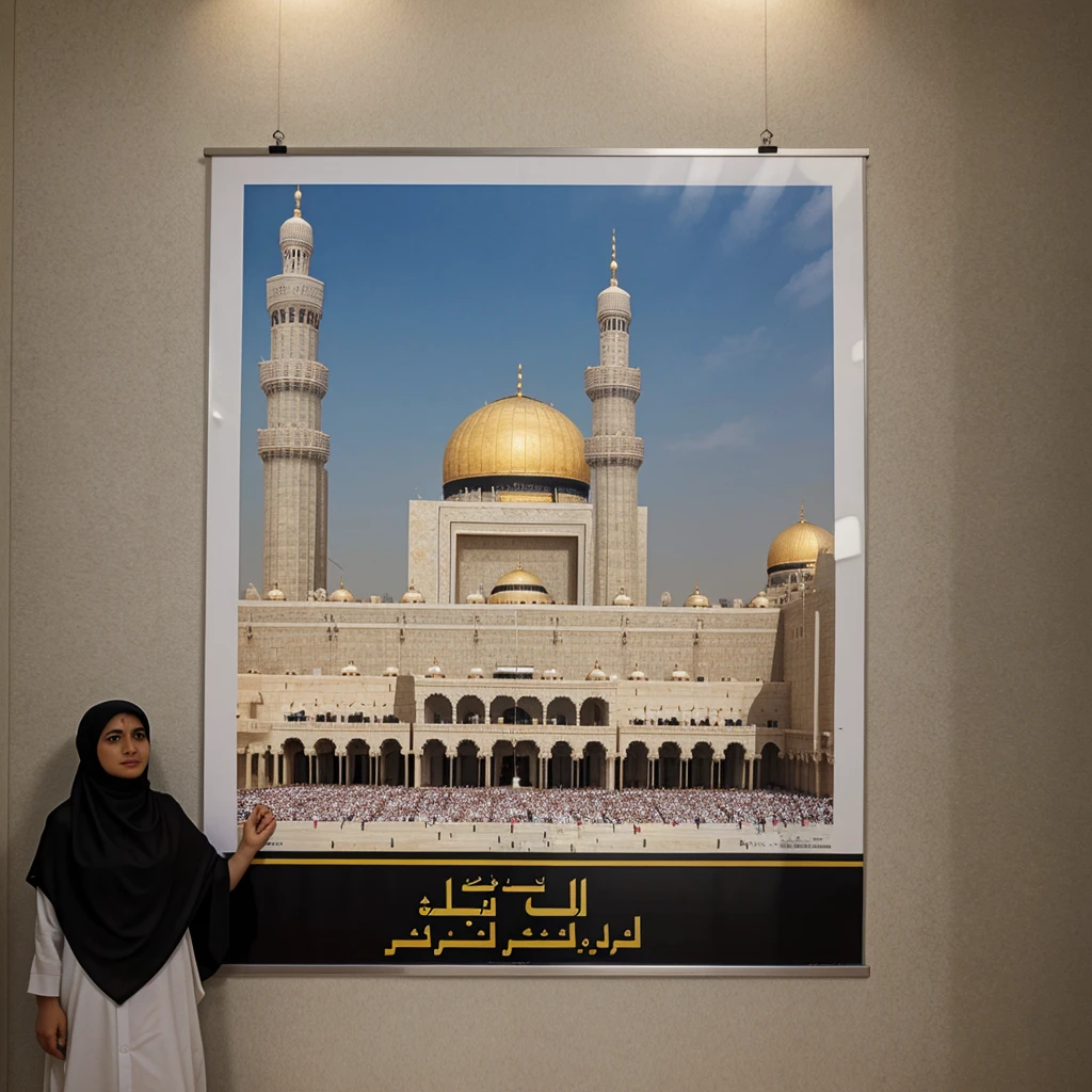 A poster showing the Kaabah