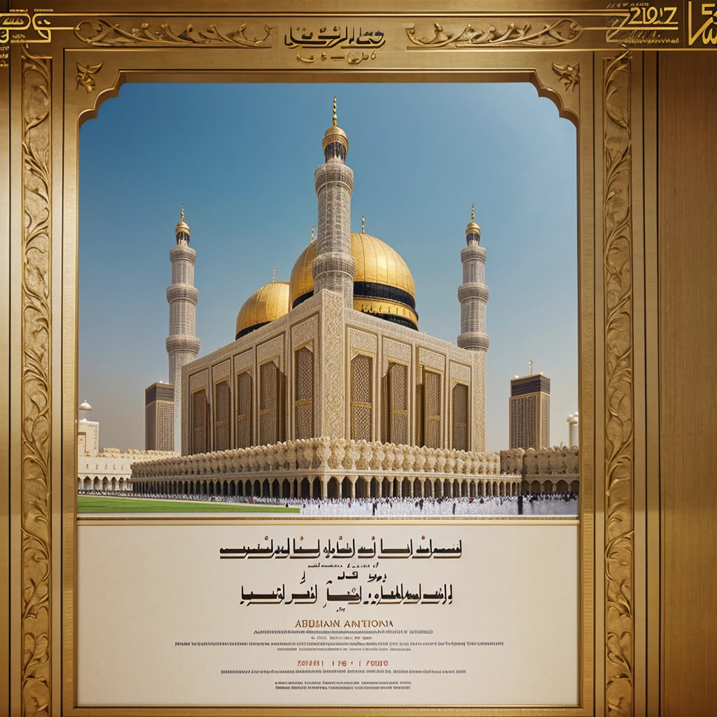 A poster showing the Kaabah