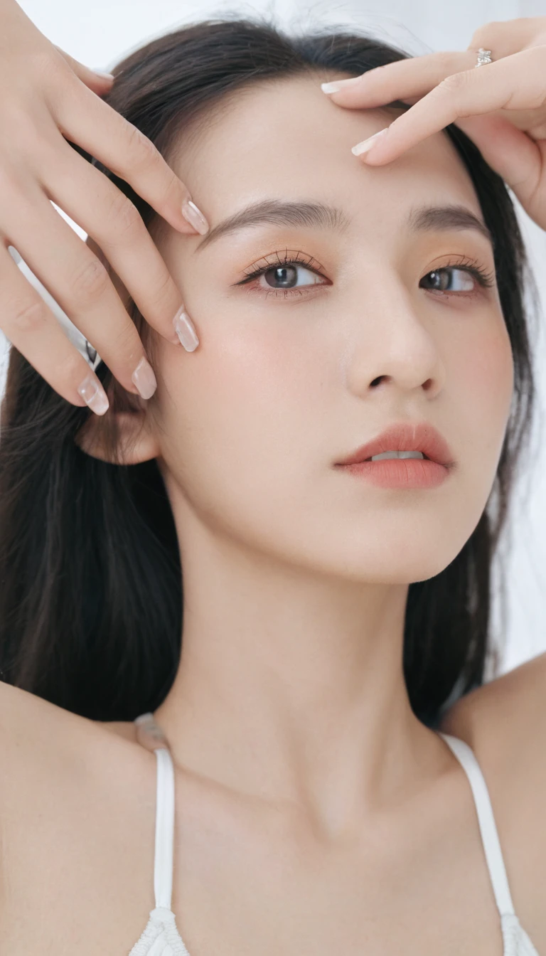 Image of someone applying a hair treatment after using a brush