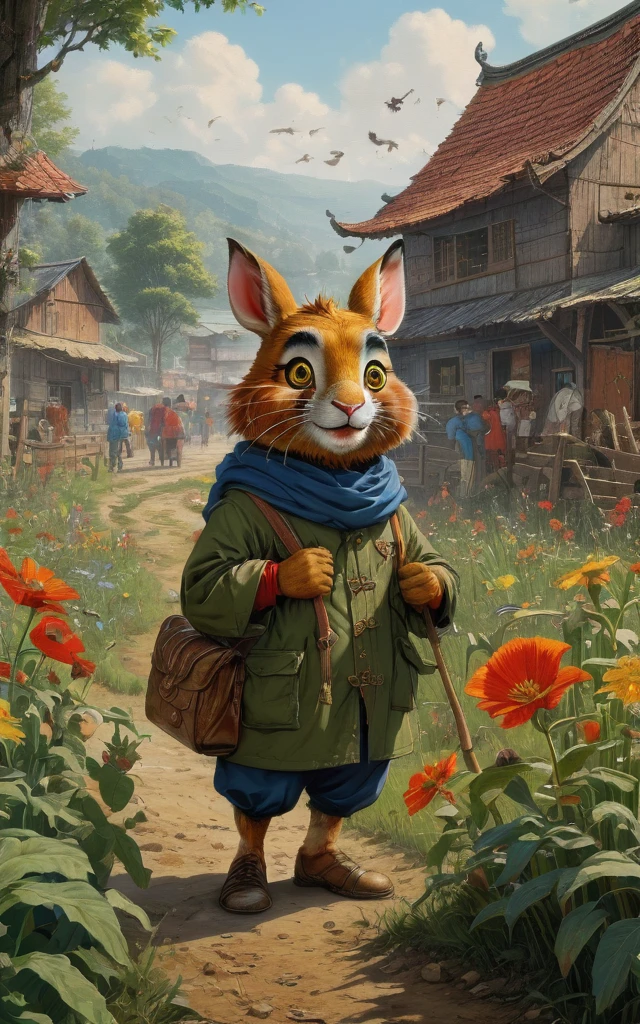 Iedul adha, masque field by Richard Scarry, (best quality, masterpiece, Representative work, official art, Professional, Ultra intricate detailed, 8k:1.3)