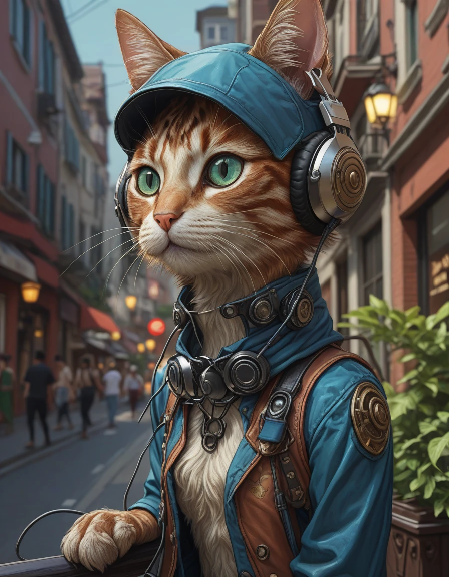 cat seahorse fursona wearing headphones, autistic bisexual graphic designer and musician, attractive androgynous humanoid, highly coherent detailed character design, weirdcore voidpunk digital art by artgerm, akihiko yoshida, louis wain, wlop, noah bradley, furaffinity, cgsociety, rendered in cinema 4 d, trending on artstation, trending on deviantart, country road, winding path, scenic drive, peaceful, 