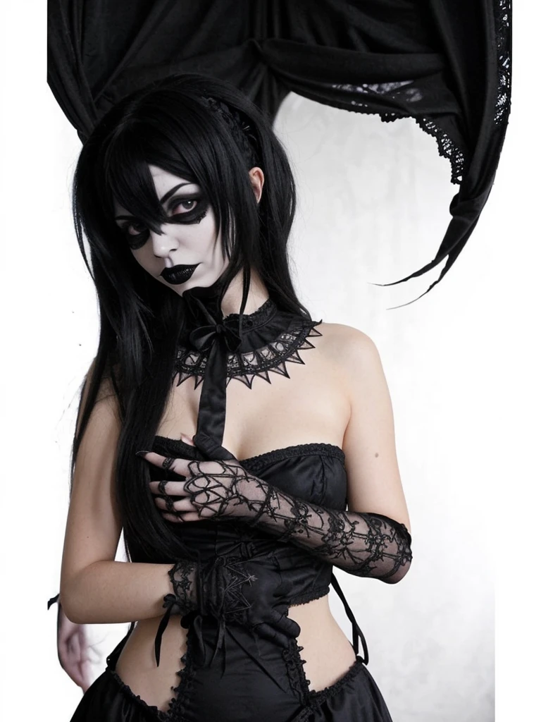 Make the background into a gothic room with.