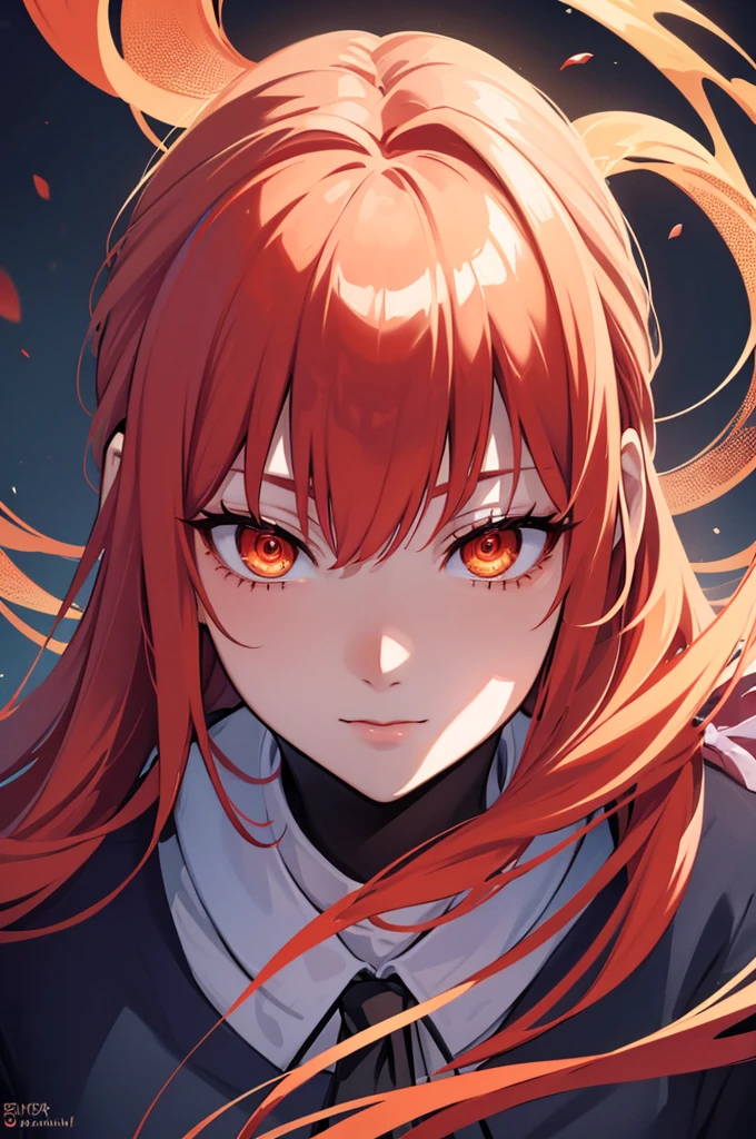 masterpiece, best quality, (extremely detailed CG unity 8k wallpaper, masterpiece, best quality, ultra-detailed, best shadow), (detailed background), (beautiful detailed face, beautiful detailed eyes), High contrast, (best illumination, an extremely delicate and beautiful),1girl,((colourful paint splashes on transparent background, dulux,)), ((caustic)), dynamic angle,beautiful detailed glow,full body, blood splash on face. close up of a woman, anime girl with red hair and a white shirt and tie, a character portrait by Yang J, pixiv, shin hanga, portrait of an anime girl, female anime character, portrait anime girl, portrait of asuka langley soryu, beautiful anime portrait, detailed portrait of anime girl, anime character, realistic anime artstyle, anime girl portrait, anime character portrait