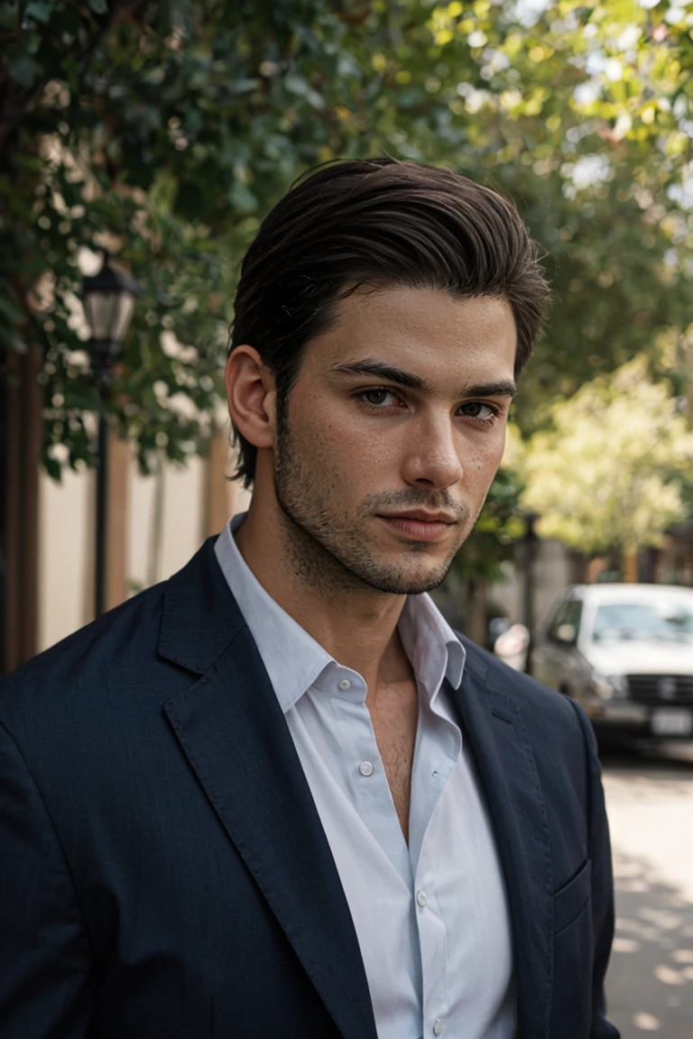 shot on leica, shadowplay, gorgeous lighting, subtle  hues, outdoor ,handsome men

