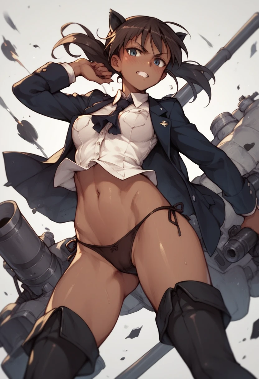 Dark brown skin　　Strike Witches　　Dark brown skin　Dark brown skin　　Bottom  Human Bomb School　Special attack　Terror incontinence　suicide bombing　Near death