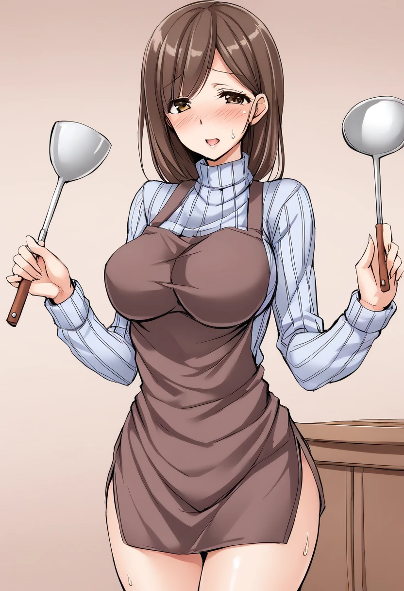 1girl,solo,blush,cowboy shot,zemimama,(ladle:1.1),best quality,