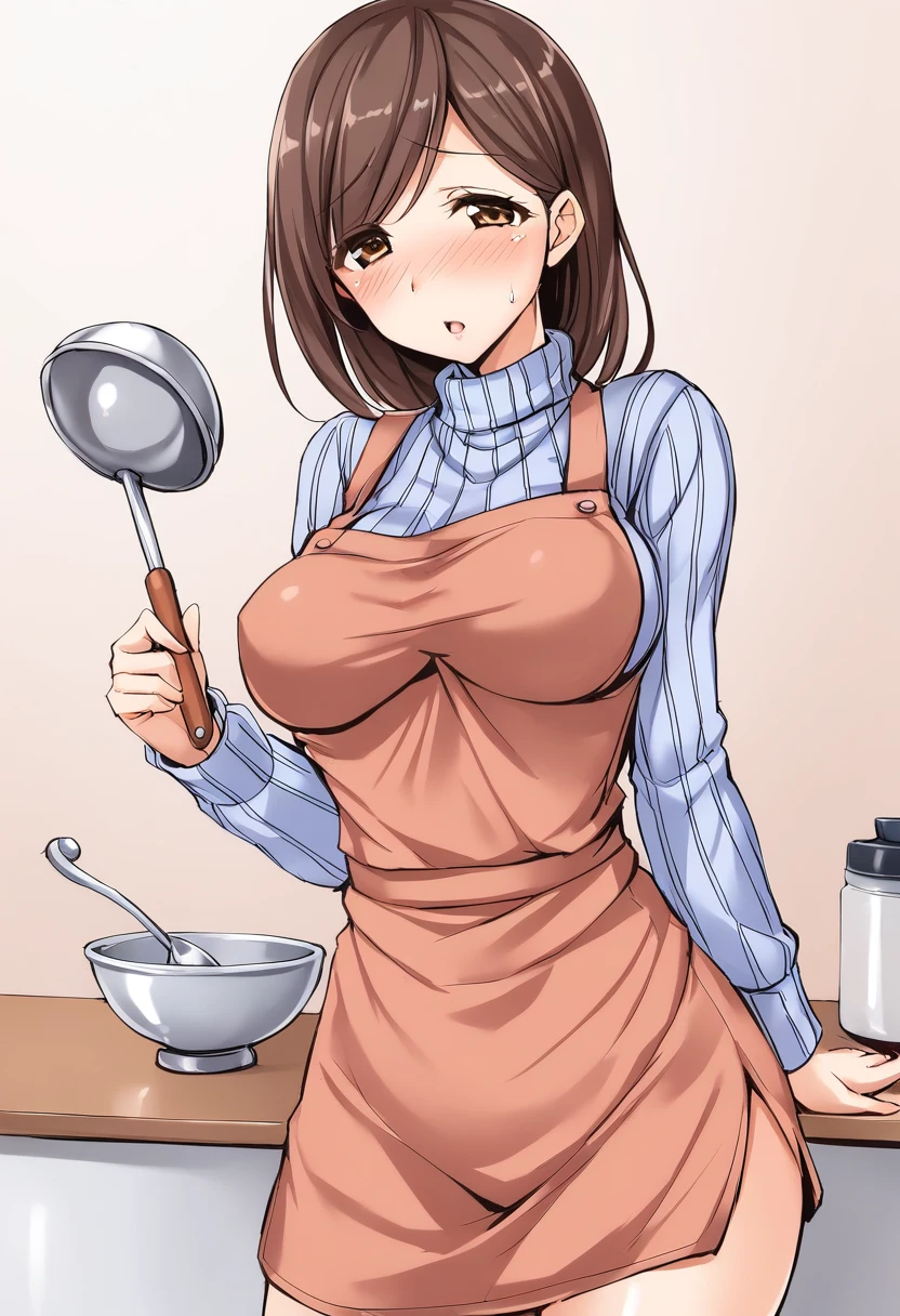 1girl,solo,blush,cowboy shot,zemimama,(ladle:1.1),best quality,