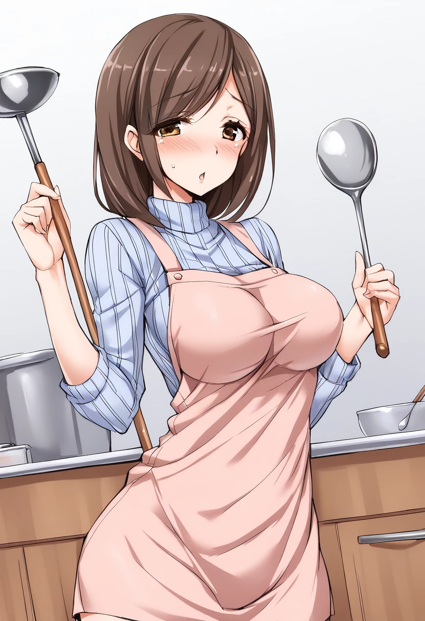 1girl,solo,blush,cowboy shot,zemimama,(ladle:1.1),best quality,