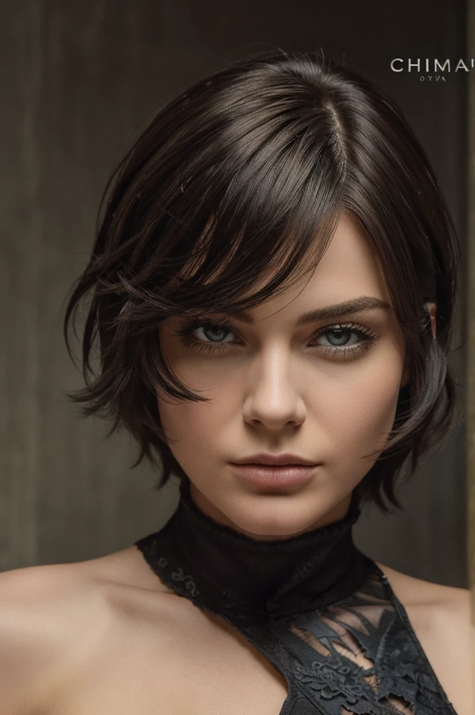 ((best quality)), ((masterpiece)), (detailed), perfect face)) Gotham )) de cabelo de franja )) branca