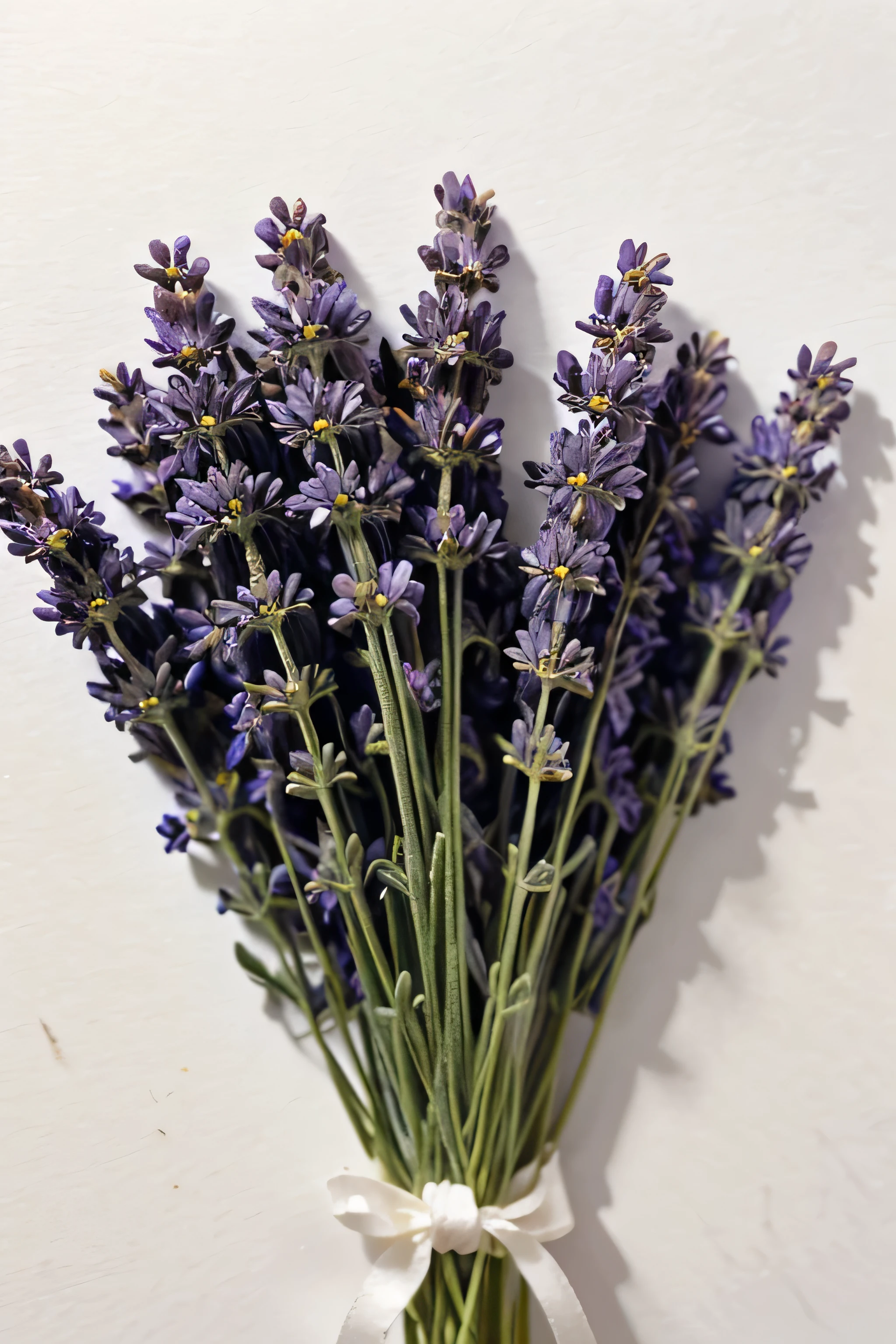 close-up photo of lavender flowers on a white background