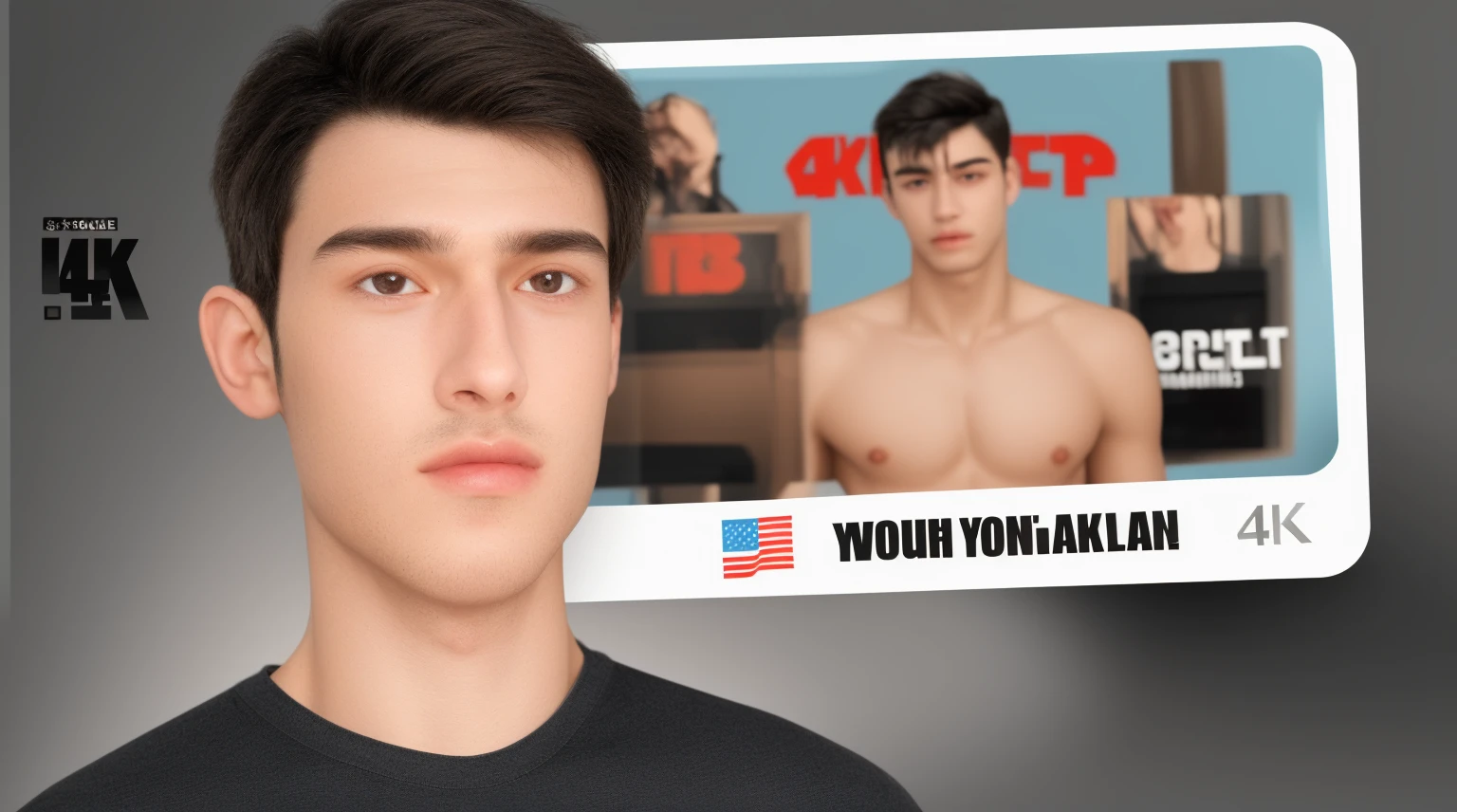 4k, super realistic, smooth face, young man