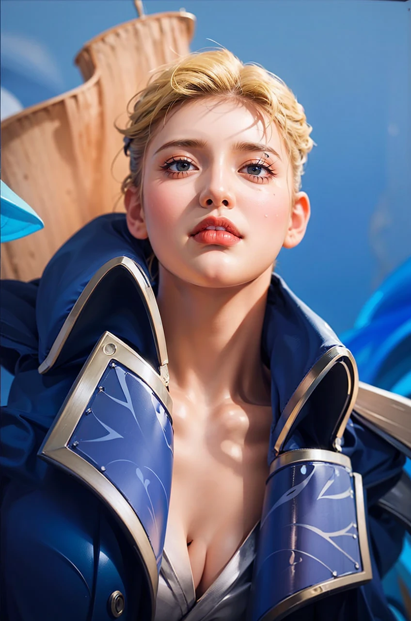 a close up of a boy(fredrinn) , yellow hair , big muscle ,  shadowbringers cinematic, 4 k detail fantasy, a beautiful fantasy empress, game cg, xianxia fantasy, xianxia hero, 2. 5 d cgi anime fantasy artwork, cinematic goddess close shot, ruan jia and artgerm, wow 4 k detail fantasy, hyperdetailed fantasy character