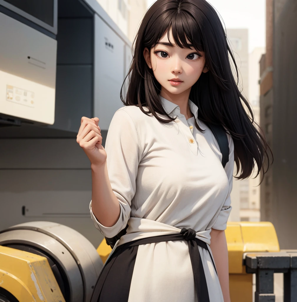 realistic, best quality, hyoon, (upper body:1.4),