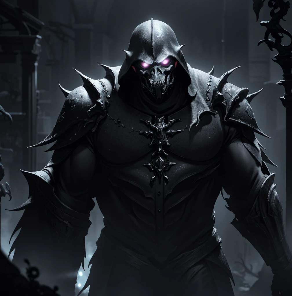 a photo of a neon mutation, cthulhu bishop, grim knights, best quality, 4k, 8k, highres, masterpiece:1.2, ultra-detailed, realistic, photorealistic, photo-realistic:1.37, HDR, UHD, studio lighting, ultra-fine painting, sharp focus, physically-based rendering, extreme detail description, professional, vivid colors, bokeh, horror, dark fantasy, dramatic lighting, moody atmosphere, intricate details, sinister, ominous, otherworldly, glowing neon, sharp contrasts, deep shadows