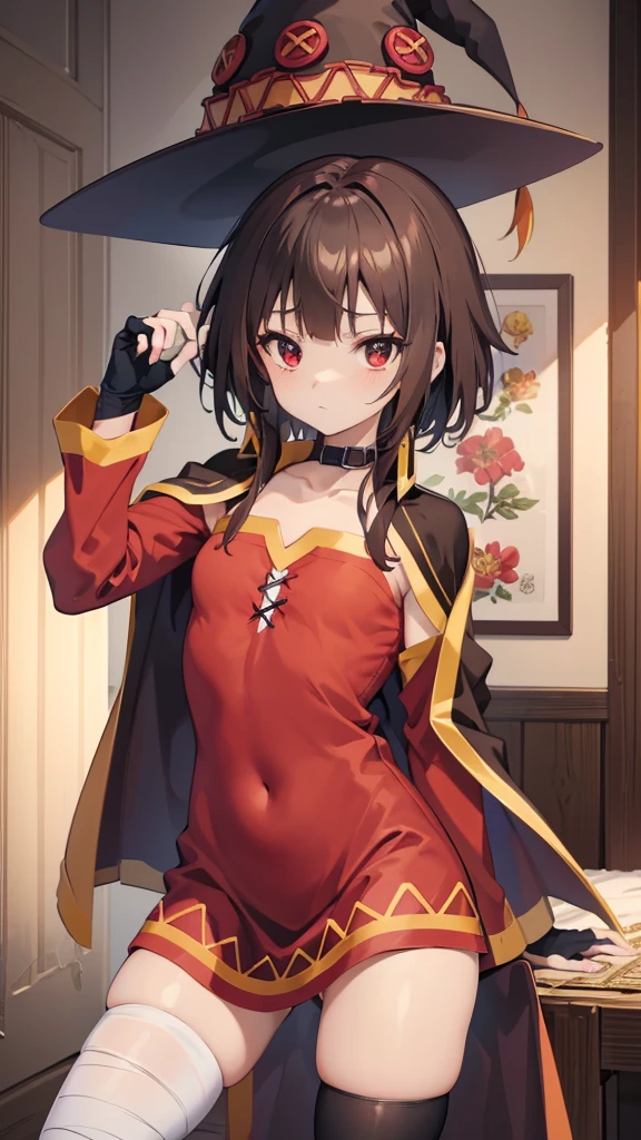 brunette color hair,cat ear,cat woman,red eyes,