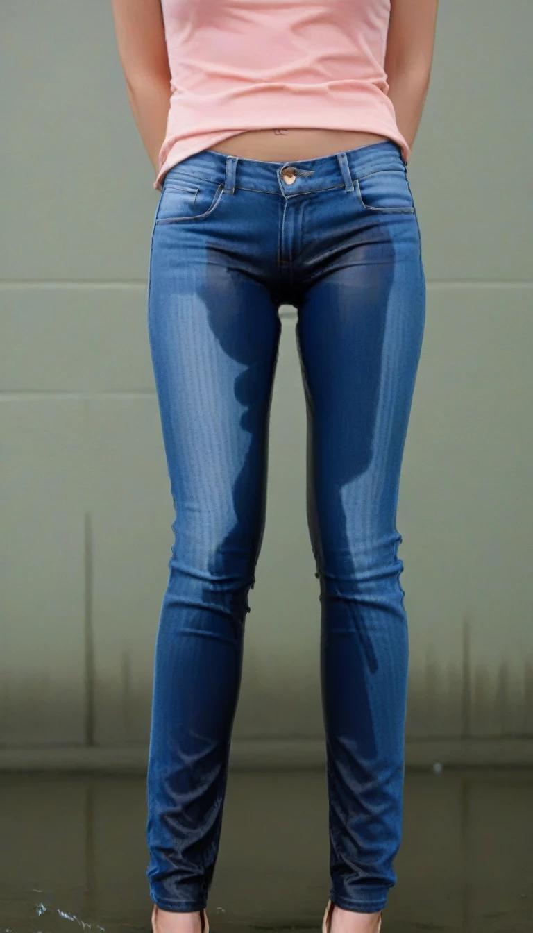 daytime, Sunnyday, (((The line of the edge of the panties sticks out))), ((facing back)), ((Super close-up of buttocks)), ((Black skinny long jeans)), ((Sweatshirt)), A city scape, (NSFW), 1womanl, Solo, 24 year old, 7headed body, (cute  face), (Ideal ratio body proportions), (Composition from head to thigh), Smiling smile, erectile nipple, Sexy body, Wet, short-hair, Dark hair, small tits, A slender, Small buttocks, beauty legs, Skinny Legs, surrealism, Cinematic lighting, depth of fields, One-person viewpoint, F/1.8, 135 mm, nffsw, masutepiece, ccurate, ((Anatomically correct)), Textured skin, Super Detail, high details, High quality, awardwinning, Best Quality, hight resolution, 8K