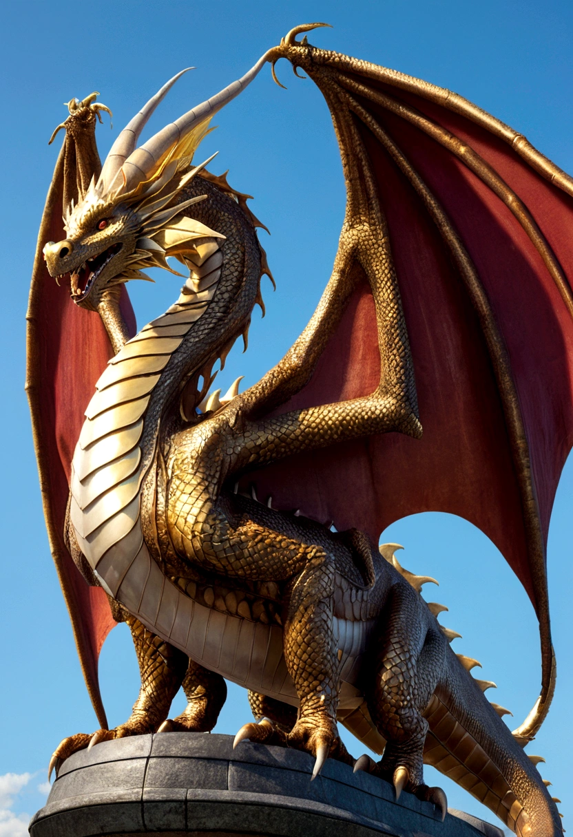 A dragon with two pairs of wings