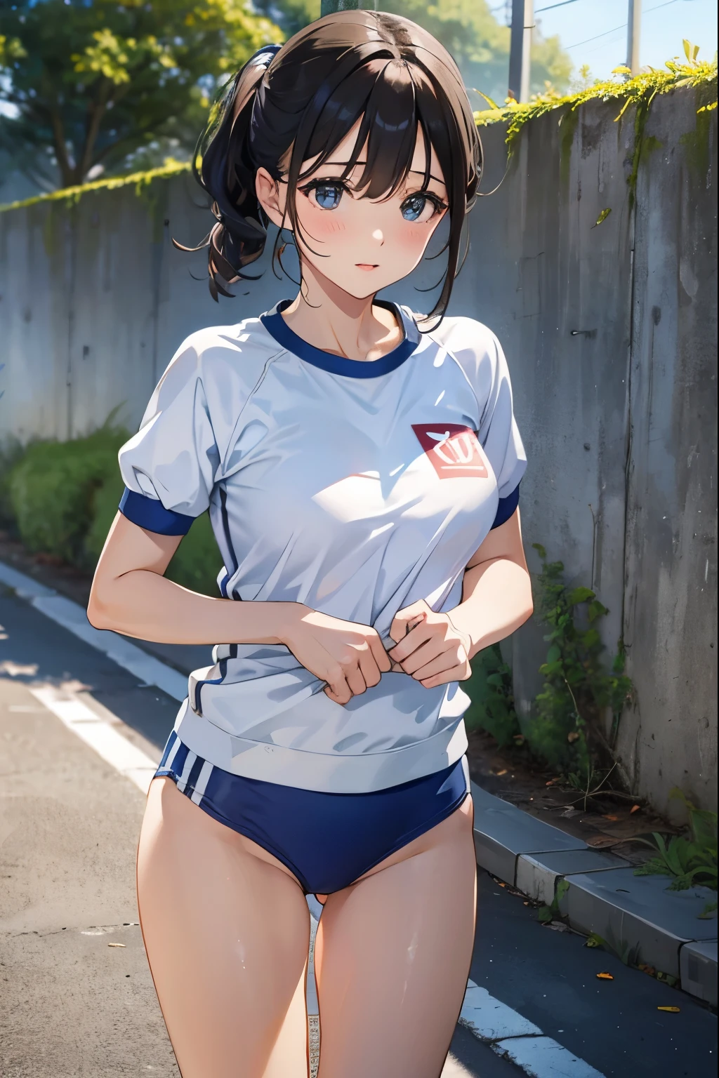 Beautiful mature woman、gym uniform、student、Jump
