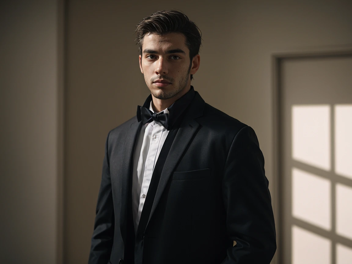 shot on leica, shadowplay, gorgeous lighting, subtle hues ,handsome men
