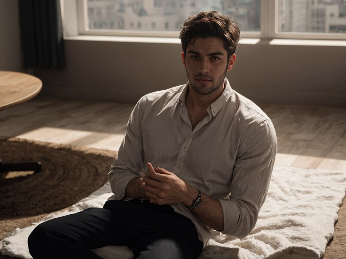 shot on leica, shadowplay, gorgeous lighting, subtle hues ,handsome men
