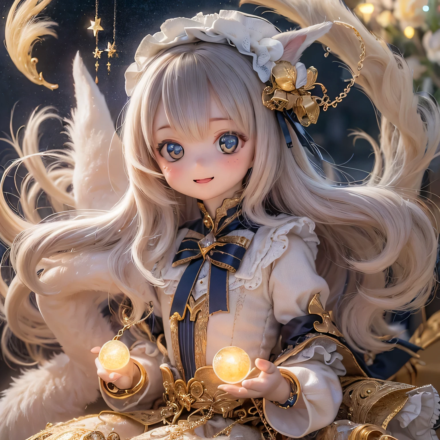Moderate:Anime Girls,magic,cute,Adorable,Playful,Vibrant,Bright colors,Soft Shading,Warm lighting,Sparkling eyes,Pastel Palette,Vibrant atmosphere,Happy expression,Catchy poses,Floating in the air,smile,Gentle smile,Fluffy hair,Flowing Ribbon,Floral Background,Floating Hearts,Bright mood,Whimsical scenes,casual,Fun atmosphere,Colorful art style,magical touch,Heavenly beauty,Charming character,Fantasy World,Comfortable and welcoming environment,Peaceful atmosphere,Relaxed atmosphere,Quiet environment,magic sparks,le Star,sparkling magic wands,Lots of details,Fine Lines,precise lineart,Detailed artwork,Meticulous attention to detail,Very detailedイラスト,great artistry,Eye-catching artwork,Professional artwork,Expressive eyes,cute and small noses,Pouting,Playful expressions,Perfectly shaped eyelashes,Adorable freckles,soft smooth skin,Pure and innocent look,Natural Beauty,Perfect Skin,cute outfits,Colorful ribbons and bows,Exquisitely designed dress,cute accessories,and Adorable hats,Playful and elegant postures,various magical poses.
whole body
(Highest quality,4K,8k,High resolution,masterpiece:1.2),Very detailed,(Realistic,photoRealistic,photo-Realistic:1.37),High resolution,超High resolution,Studio Lighting,Ultra-fine painting,Sharp focus,Physically Based Rendering,Very detailed explanation,Professional,Vibrant colors,bokeh
Pastel Palette,Vibrant colors,Pink Tone,Soft colors,sparkling and Bright colors,Pastel blue and pink,Gentle yellow and green,magical glow,Sweet and dreamy color scheme,Warm and cozy lighting,Mysterious atmosphere,soft and warm light,ethereal and magical lighting,Dazzling Light,magical sparkling effects,Soft and smooth texture,subtle gradients,Soft shadows and highlights,Glowing background,Twinkar and sparkles,Moonlit Night,comfortable and magical atmosphere,Warm and cozy atmosphere,magical and dreamy vibes,Charming and cozy atmosphere,Calm and peaceful backgrounds We hope this professional prompt will help you create beautiful art