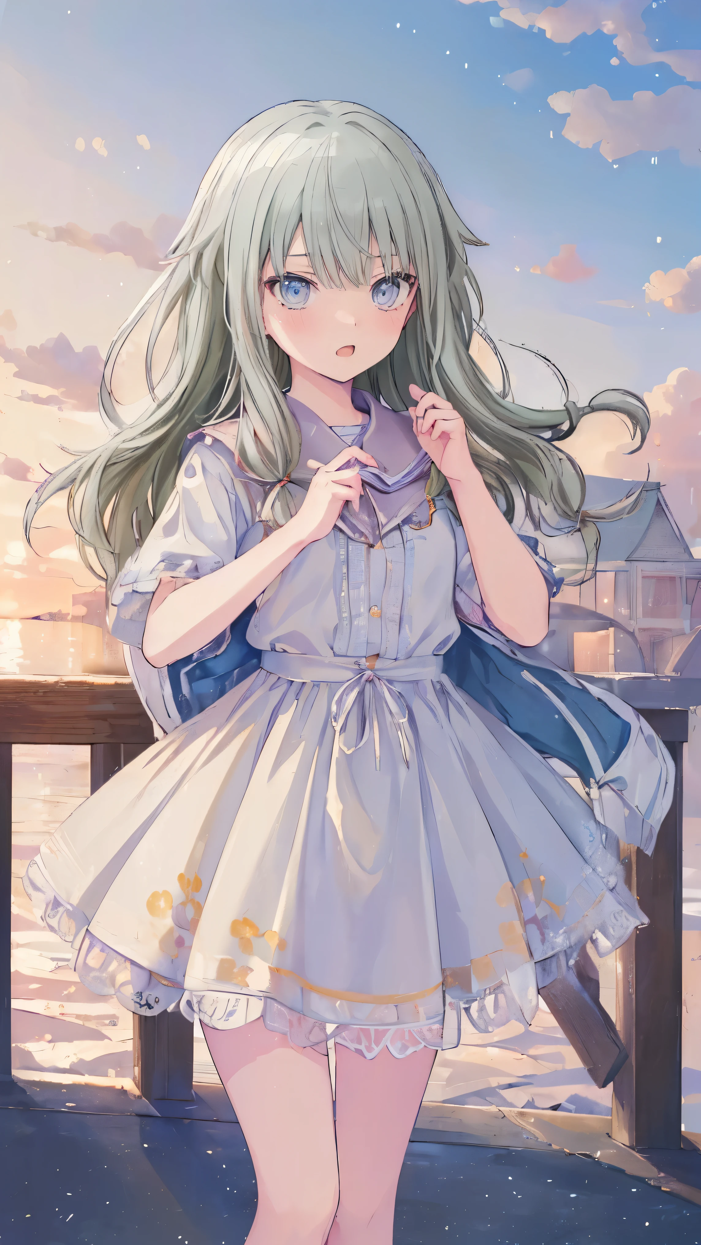 (masterpiece, 最high quality:1.6),Best image quality、最high quality、Lori、Girl、 Cute pose, masterpiece, Anime art style, Cute moves、Most detailed, high quality、Shiny Hair、Very fine and beautiful bright eyes、nose blush、Very detailed, clear and beautiful face, Awards, (((Anatomically correct))、Cowboy Shot