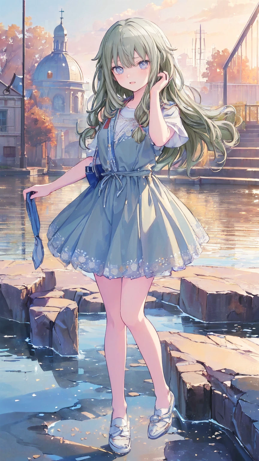 (masterpiece, 最high quality:1.6),Best image quality、最high quality、Lori、Girl、 Cute pose, masterpiece, Anime art style, Cute moves、Most detailed, high quality、Shiny Hair、Very fine and beautiful bright eyes、nose blush、Very detailed, clear and beautiful face, Awards, (((Anatomically correct))、Cowboy Shot