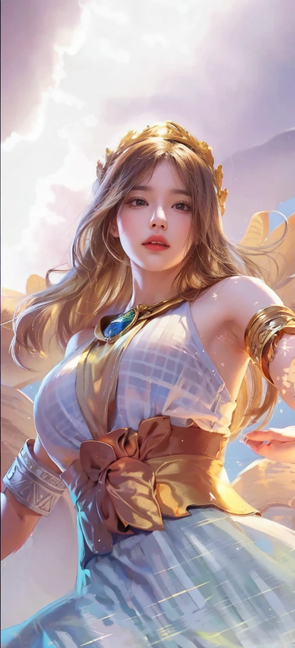 Masterpiece, best picture quality, high quality, beautiful woman, Japanese, popular Korean makeup, detailed, swollen eyes, detailed eyes, detailed skin, beautiful skin, ultra high resolution, (reality: 1.4),very beautiful, slightly younger face, beautiful skin, slender, (ultra realistic), (illustration), (high resolution), (8K), (very detailed) (best illustration), (beautifully detailed eyes), (super detailed), (wallpaper), (detailed face), looking at viewer, fine detail, detailed face, pureerosfaceace_v1, smiling, looking straight ahead, looking straight ahead, angle from waist up, realistic photo, bright lighting, professional lighting, black hair (some green), long hair, dark ruins, big red moon, gorgeous red and black dress, mature woman, long stylish bangs,