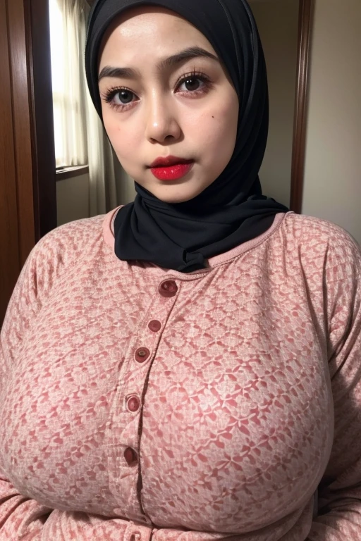 SUSPENDER, (((HIJAB MALAY GIRL))), masutepiece, High quality, UHD 32K, Realistic face, Realistic skin feeling , A Japanese Lady, , , Very cute and baby-like face, (((FLAT CHEST))), (MATRIX WORLD), ((look In front at the camera and SADNESS)), (((CUTE GIRL))), ((RED LIPS)), ((CHUBBY)), (undress, BROWN, flower patterned, (Heavy Breasts), (Heavy Boobs), (Heavy Tits), (Heavy Nipple)