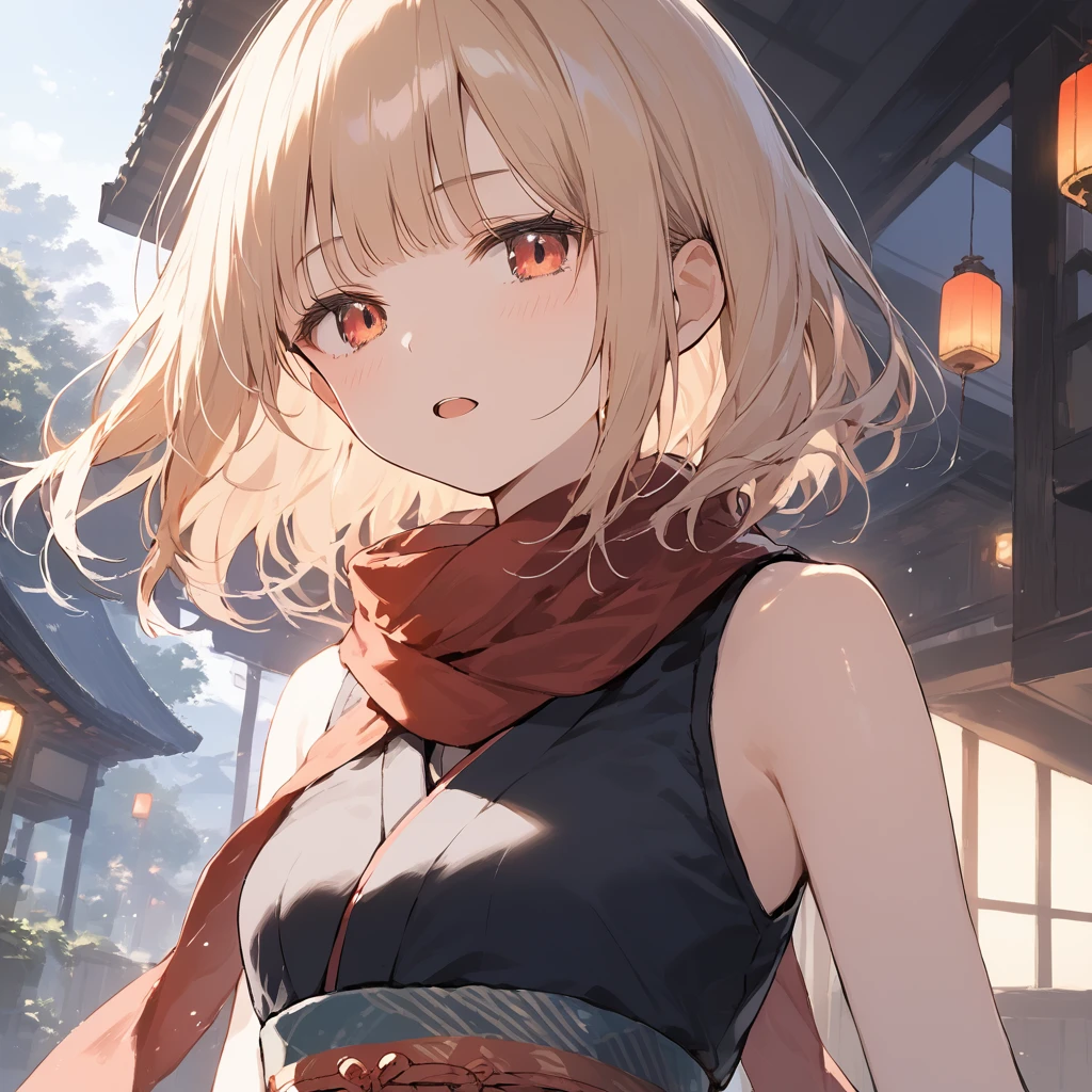 score_9, score_8_up, score_7_up, source_anime, best quality, masterpiece,ultra-detailed,official art, absurdres, highres, waifu2x, break,1girl, ninja, short hair, blunt bangs, small breasts,beautiful detailed eyes, expressionless, sleeveless,obi, shorts, scarf, open mouth, (yawn:0.3), sleepily, night, outdoors, break,(clear line illustration:1.2),very high resolution, very aesthetic, super detailed skin, Best cinematic lighting powered by famous artist, 8k,cute picture,beauty illustration,photoshop_(medium),,(Detailed Lighting),best anime 8k konachan wallpaper, pixiv contest winner,