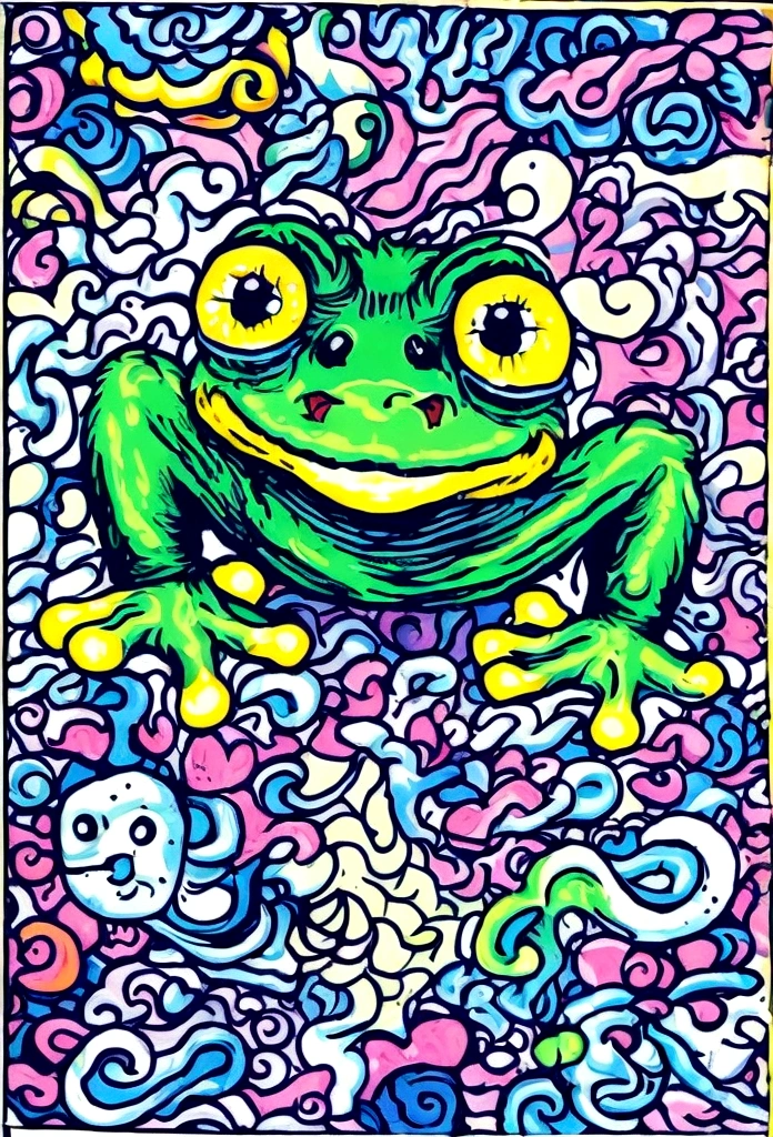 Frosch bunt 