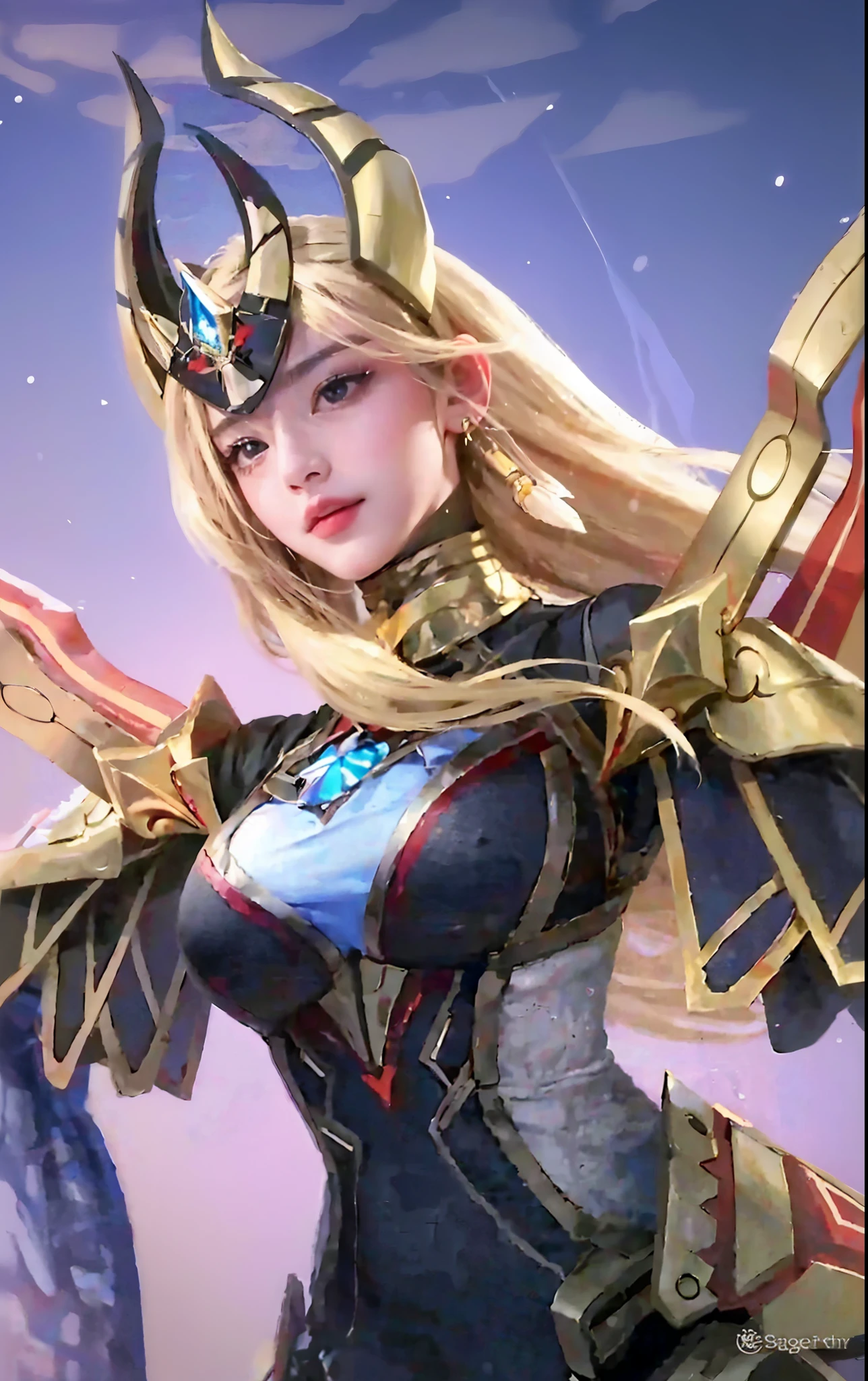 Masterpiece, best picture quality, high quality, beautiful woman, Japanese, popular Korean makeup, detailed, swollen eyes, detailed eyes, detailed skin, beautiful skin, ultra high resolution, (reality: 1.4),very beautiful, slightly younger face, beautiful skin, slender, (ultra realistic), (illustration), (high resolution), (8K), (very detailed) (best illustration), (beautifully detailed eyes), (super detailed), (wallpaper), (detailed face), looking at viewer, fine detail, detailed face, pureerosfaceace_v1, smiling, looking straight ahead, looking straight ahead, angle from waist up, realistic photo, bright lighting, professional lighting, black hair (some green), long hair, dark ruins, big red moon, gorgeous red and black dress, mature woman, long stylish bangs,