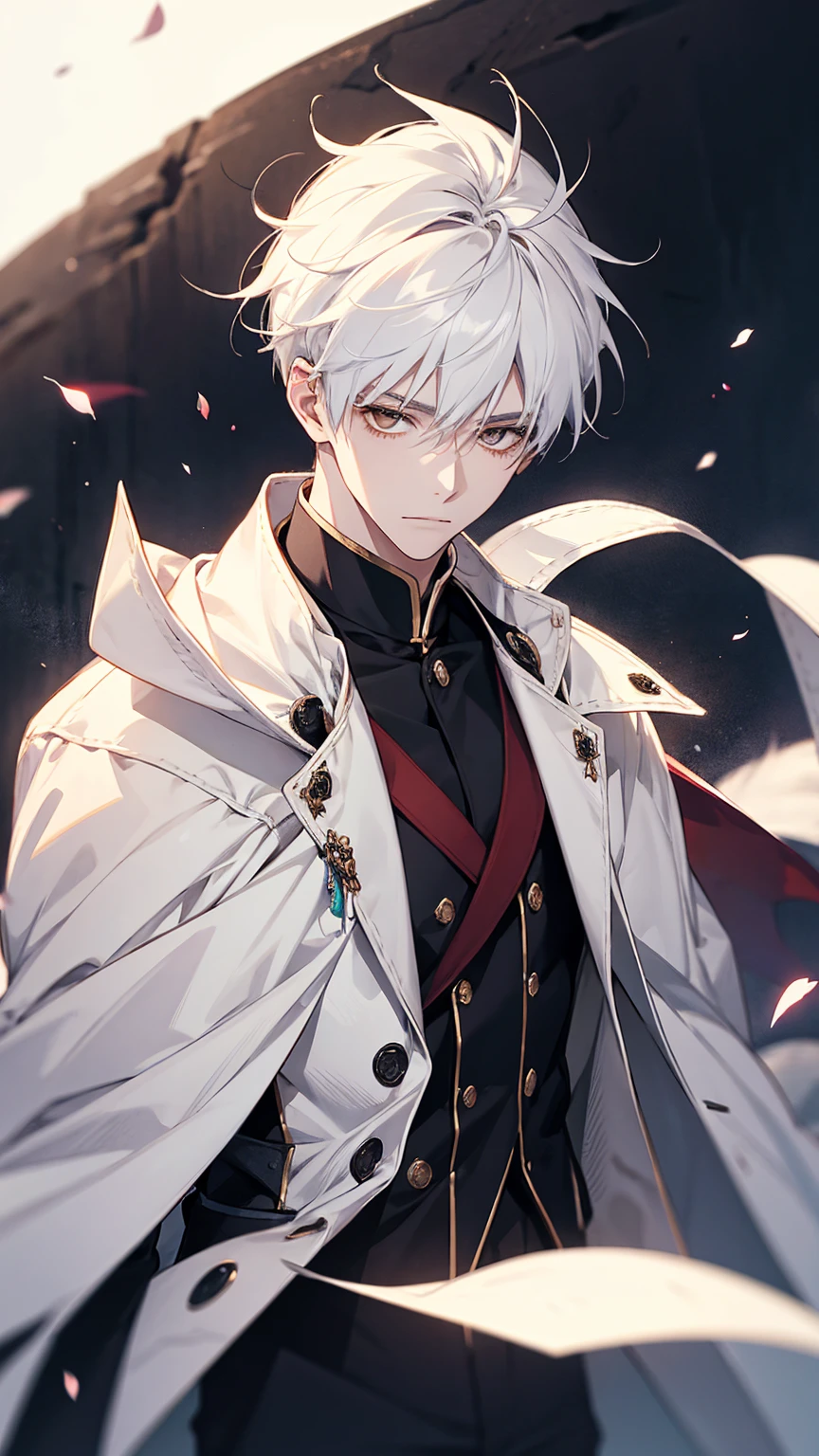1boy, male photo,white fox ears, white hair , kimomo,best quality, high quality,masterpiece