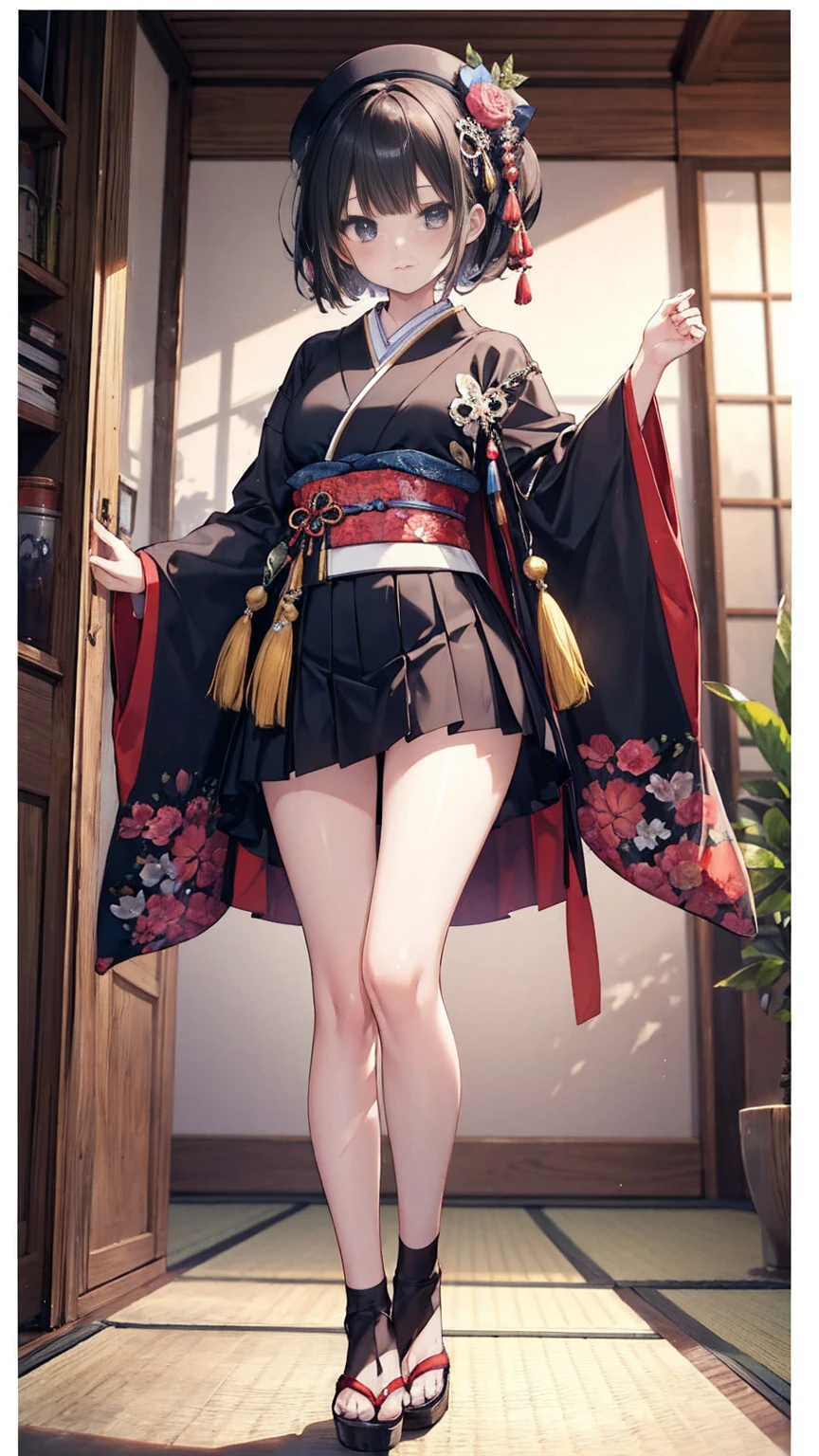 masterpiece, Highest quality,Super detailed, Japanese,Gal,mini skirt,