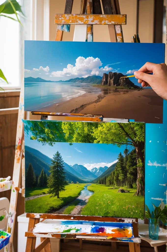 I want to paint pictures of future environmental issues
