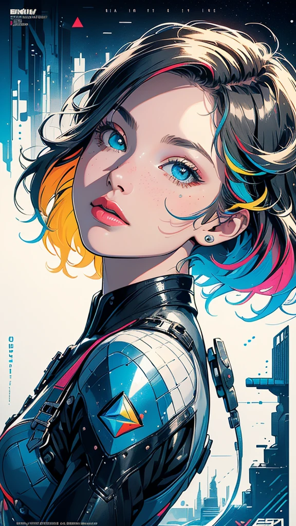 (((masterpiece, Highest quality))),(((alone:1.2))),(((One girl:1.2))),32K Wallpapers, Very detailed, Poster, Vintage Science Fiction,(((((geometric cinematic movie Poster))))), (Bauhaus), shape,(((Abstract))),(cyber punk),movie Poster,(((((portfolio))))),(((((close))))),(((((breast enhancement))))),((((More Angles)))),(((highlight))),Vast landscape,((((Heterochromia iridis)))),(((completion. Detailed face))),(((Very talented))),(((The most complex machine))),((Overall colorful)),((Andy Warhol style:1))