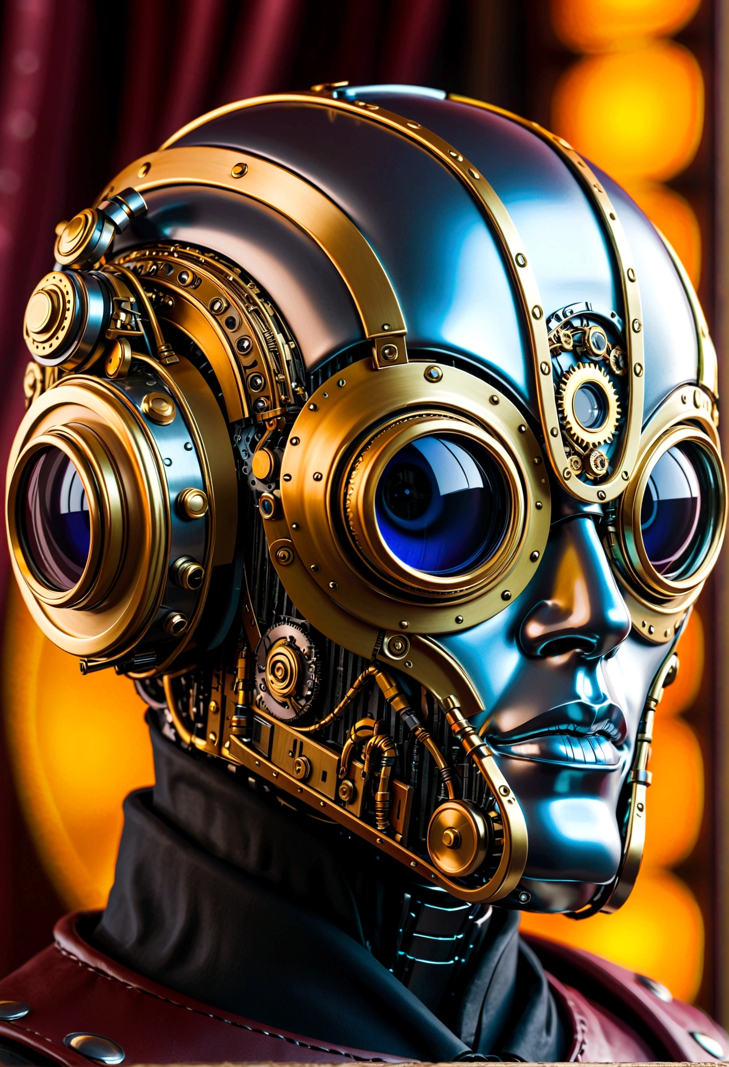 Diesel punk robot, eye mask