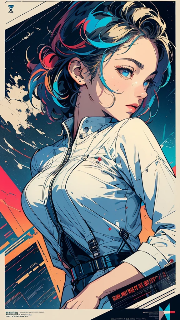 (((masterpiece, highest quality))),(((solo:1.2))),(((1girl:1.2))),32k wallpaper, very detailed, poster, vintage science fiction,(((((geometric cinematic movie poster))))), (bauhaus), shape,(((abstract))),(mid century modern),movie poster,(((((portfolio))))),(((((Close-up))))),(((((bust up))))),((((more various angle)))),(((highlight))),Vast landscape,((((heterochromia)))),(((complete. detailed face))),(((Extremely talented))),(((most complecated machine))),((Overall colorfully))