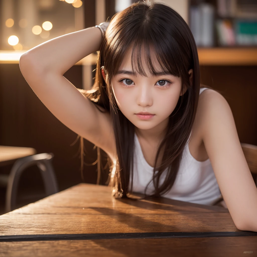 (masterpiece, Highest quality:1.2), 8k, young美しい女の子, 85mm,Official AR RAW Photos,Very young,Baby Face,Junior high school freshman,very cute,Idol Style,student,10 generationsの少女,Sleep Performance, ,Place your hands behind your back,young,Flat Chest,Erect nipples,No makeup, Film Grain, chromatic aberration, Sharp focus, Face Light, Bright lighting, 10 generations, Detailed face, ((((((14 year old high school girl))))))、Tight waist,In an abandoned house,Delicate genitals,Genitals are visible,Wide-open legs,Spread your legs,Have sex,Feels good,Semen from the vagina,From below,From the ground